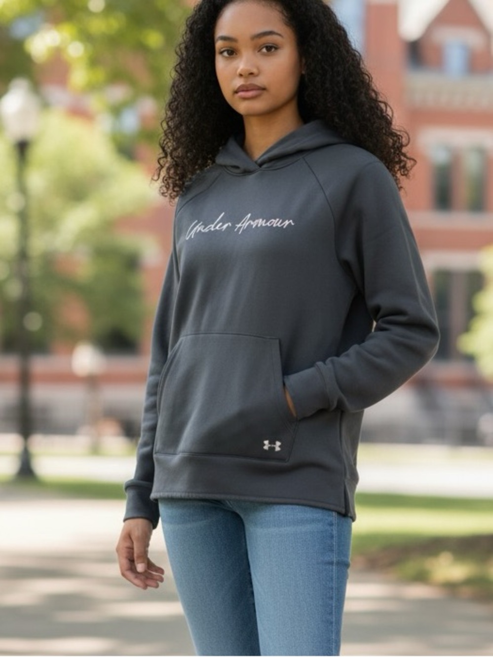 Under Armour Black Hooded Sweater - Women's Size Small
